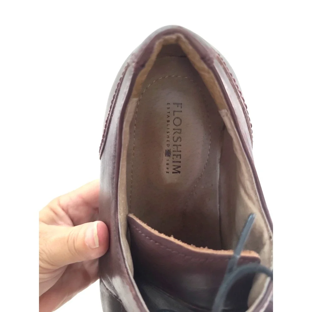 Florsheim 11175-601 6 Eye Brown Lace Up Oxfords Dress Shoes Mens Size 8.5 D